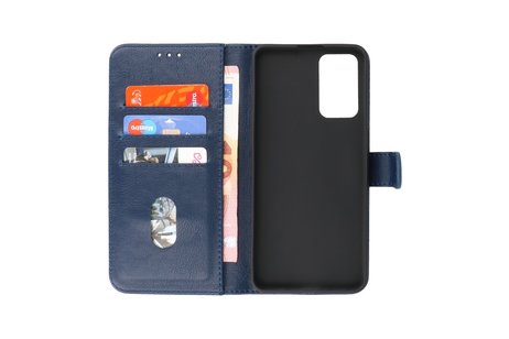 BAOHU Zakelijke Book Case Telefoonhoesje - Portemonnee Hoesje - Geschikt voor Oppo A95 4G - A74 4G - Navy