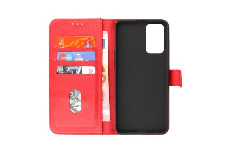 Zakelijke Book Case Telefoonhoesje - Portemonnee Hoesje - Geschikt voor Oppo A95 4G - A74 4G - Rood