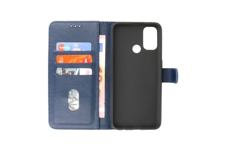 Zakelijke Book Case Telefoonhoesje - Portemonnee Hoesje - Geschikt voor Oppo A53s 4G - A53 - Navy