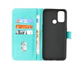 BAOHU Zakelijke Book Case Telefoonhoesje - Portemonnee Hoesje - Geschikt voor Oppo A53s 4G - A53 - Groen