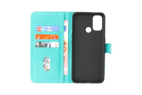 BAOHU Zakelijke Book Case Telefoonhoesje - Portemonnee Hoesje - Geschikt voor Oppo A53s 4G - A53 - Groen