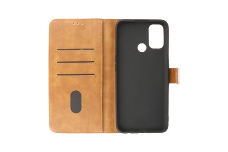 Zakelijke Book Case Telefoonhoesje - Portemonnee Hoesje - Geschikt voor Oppo A53s 4G - A53 - Bruin