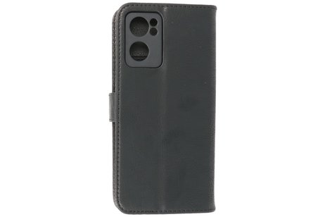 BAOHU Zakelijke Book Case Telefoonhoesje - Portemonnee Hoesje - Geschikt voor Oppo Reno 7 5G - Zwart