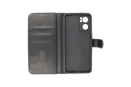 Zakelijke Book Case Telefoonhoesje - Portemonnee Hoesje - Geschikt voor Oppo Reno 7 5G - Zwart