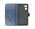 Zakelijke Book Case Telefoonhoesje - Portemonnee Hoesje - Geschikt voor Oppo Reno 7 5G - Navy