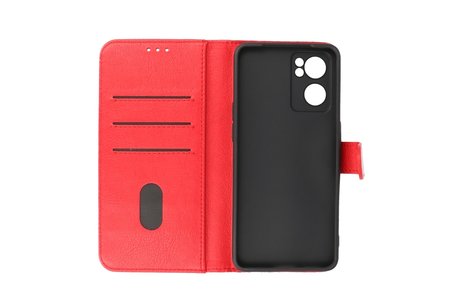 BAOHU Zakelijke Book Case Telefoonhoesje - Portemonnee Hoesje - Geschikt voor Oppo Reno 7 5G - Rood