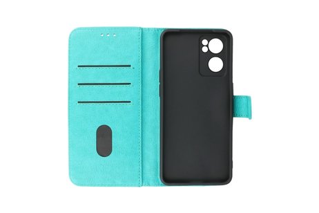 Zakelijke Book Case Telefoonhoesje - Portemonnee Hoesje - Geschikt voor Oppo Reno 7 5G - Groen