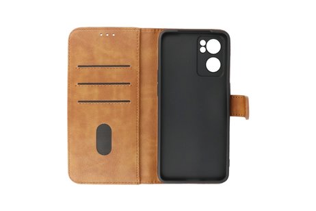 BAOHU Zakelijke Book Case Telefoonhoesje - Portemonnee Hoesje - Geschikt voor Oppo Reno 7 5G - Bruin