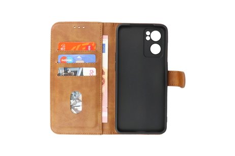 BAOHU Zakelijke Book Case Telefoonhoesje - Portemonnee Hoesje - Geschikt voor Oppo Reno 7 5G - Bruin