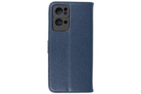 Zakelijke Book Case Telefoonhoesje - Portemonnee Hoesje - Geschikt voor Oppo Reno 7 Pro 5G - Navy