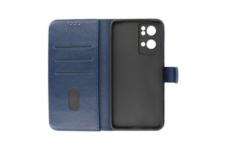 BAOHU Zakelijke Book Case Telefoonhoesje - Portemonnee Hoesje - Geschikt voor Oppo Reno 7 Pro 5G - Navy