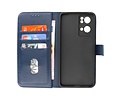 Zakelijke Book Case Telefoonhoesje - Portemonnee Hoesje - Geschikt voor Oppo Reno 7 Pro 5G - Navy