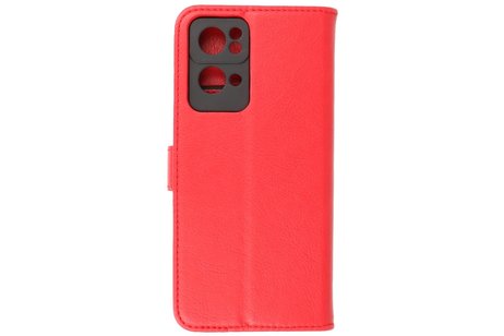 Zakelijke Book Case Telefoonhoesje - Portemonnee Hoesje - Geschikt voor Oppo Reno 7 Pro 5G - Rood