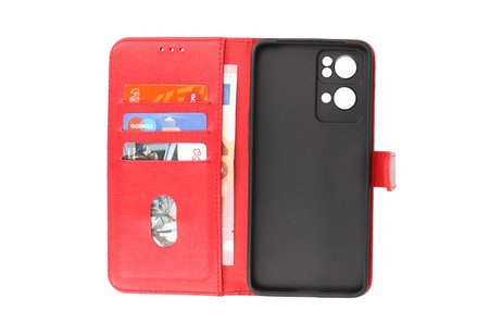 BAOHU Zakelijke Book Case Telefoonhoesje - Portemonnee Hoesje - Geschikt voor Oppo Reno 7 Pro 5G - Rood