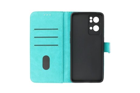 BAOHU Zakelijke Book Case Telefoonhoesje - Portemonnee Hoesje - Geschikt voor Oppo Reno 7 Pro 5G - Groen