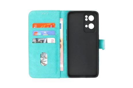 BAOHU Zakelijke Book Case Telefoonhoesje - Portemonnee Hoesje - Geschikt voor Oppo Reno 7 Pro 5G - Groen