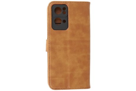BAOHU Zakelijke Book Case Telefoonhoesje - Portemonnee Hoesje - Geschikt voor Oppo Reno 7 Pro 5G - Bruin