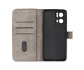 BAOHU Zakelijke Book Case Telefoonhoesje - Portemonnee Hoesje - Geschikt voor Oppo Reno 7 Pro 5G - Grijs