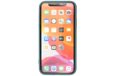 BAOHU Fashion Backcover Telefoonhoesje - Color Hoesje - Geschikt voor iPhone X - Xs - Donker Groen