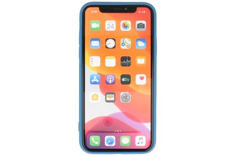 BAOHU Fashion Backcover Telefoonhoesje - Color Hoesje - Geschikt voor iPhone XR - Navy