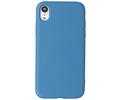 BAOHU Fashion Backcover Telefoonhoesje - Color Hoesje - Geschikt voor iPhone XR - Navy