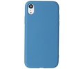 Fashion Backcover Telefoonhoesje - Color Hoesje - Geschikt voor iPhone XR - Navy