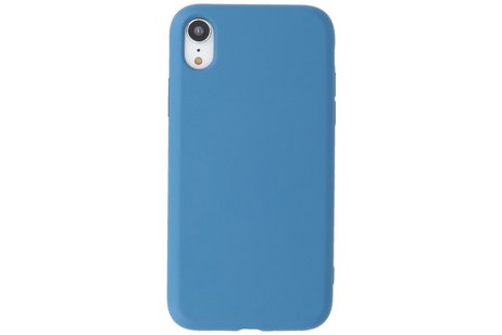 BAOHU Fashion Backcover Telefoonhoesje - Color Hoesje - Geschikt voor iPhone XR - Navy