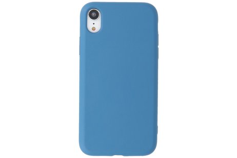 Fashion Backcover Telefoonhoesje - Color Hoesje - Geschikt voor iPhone XR - Navy