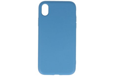 Fashion Backcover Telefoonhoesje - Color Hoesje - Geschikt voor iPhone XR - Navy