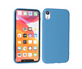 BAOHU Fashion Backcover Telefoonhoesje - Color Hoesje - Geschikt voor iPhone XR - Navy