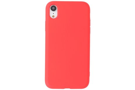 Fashion Backcover Telefoonhoesje - Color Hoesje - Geschikt voor iPhone XR - Rood