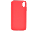 BAOHU Fashion Backcover Telefoonhoesje - Color Hoesje - Geschikt voor iPhone XR - Rood