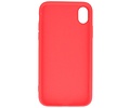 Fashion Backcover Telefoonhoesje - Color Hoesje - Geschikt voor iPhone XR - Rood