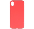 Fashion Backcover Telefoonhoesje - Color Hoesje - Geschikt voor iPhone XR - Rood