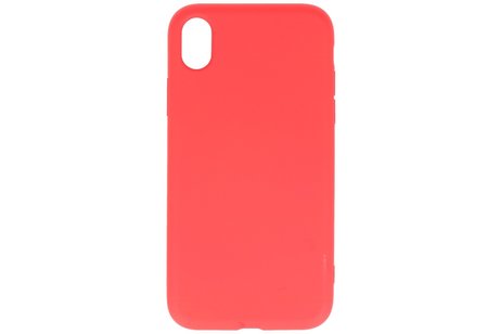 Fashion Backcover Telefoonhoesje - Color Hoesje - Geschikt voor iPhone XR - Rood