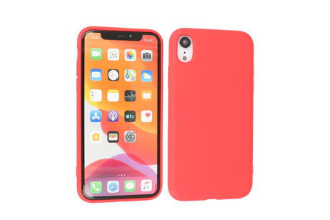 Fashion Backcover Telefoonhoesje - Color Hoesje - Geschikt voor iPhone XR - Rood