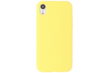 BAOHU Fashion Backcover Telefoonhoesje - Color Hoesje - Geschikt voor iPhone XR - Geel