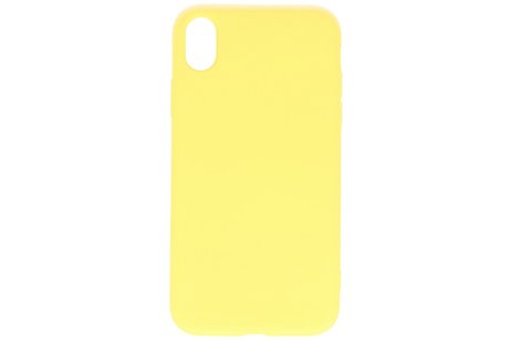 Fashion Backcover Telefoonhoesje - Color Hoesje - Geschikt voor iPhone XR - Geel