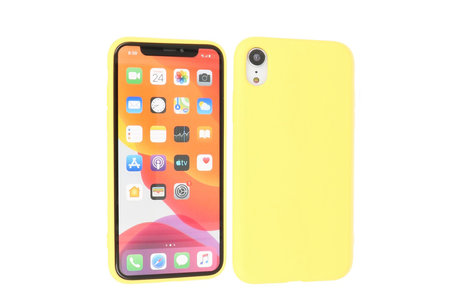 BAOHU Fashion Backcover Telefoonhoesje - Color Hoesje - Geschikt voor iPhone XR - Geel