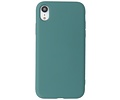 BAOHU Fashion Backcover Telefoonhoesje - Color Hoesje - Geschikt voor iPhone XR - Donker Groen