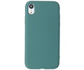 Fashion Backcover Telefoonhoesje - Color Hoesje - Geschikt voor iPhone XR - Donker Groen