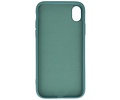 BAOHU Fashion Backcover Telefoonhoesje - Color Hoesje - Geschikt voor iPhone XR - Donker Groen