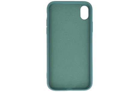 Fashion Backcover Telefoonhoesje - Color Hoesje - Geschikt voor iPhone XR - Donker Groen