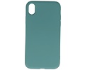 Fashion Backcover Telefoonhoesje - Color Hoesje - Geschikt voor iPhone XR - Donker Groen