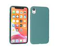 BAOHU Fashion Backcover Telefoonhoesje - Color Hoesje - Geschikt voor iPhone XR - Donker Groen