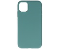 Fashion Backcover Telefoonhoesje - Color Hoesje - Geschikt voor iPhone 11 - Donker Groen