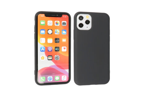 Fashion Backcover Telefoonhoesje - Color Hoesje - Geschikt voor iPhone 11 Pro - Zwart