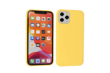 BAOHU Fashion Backcover Telefoonhoesje - Color Hoesje - Geschikt voor iPhone 11 Pro - Geel