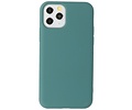 BAOHU Fashion Backcover Telefoonhoesje - Color Hoesje - Geschikt voor iPhone 11 Pro - Donker Groen