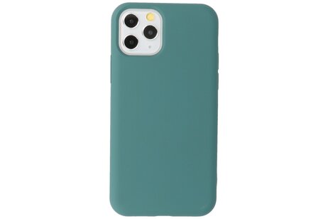 BAOHU Fashion Backcover Telefoonhoesje - Color Hoesje - Geschikt voor iPhone 11 Pro - Donker Groen